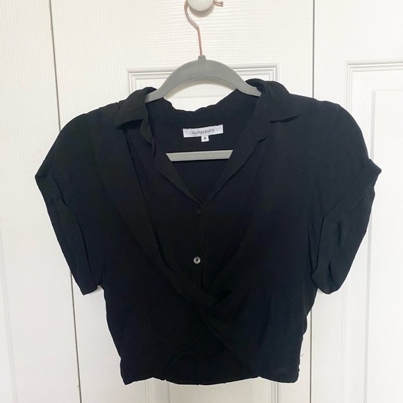 Olivaceous Tops - Olivaceous, shirt, black, medium